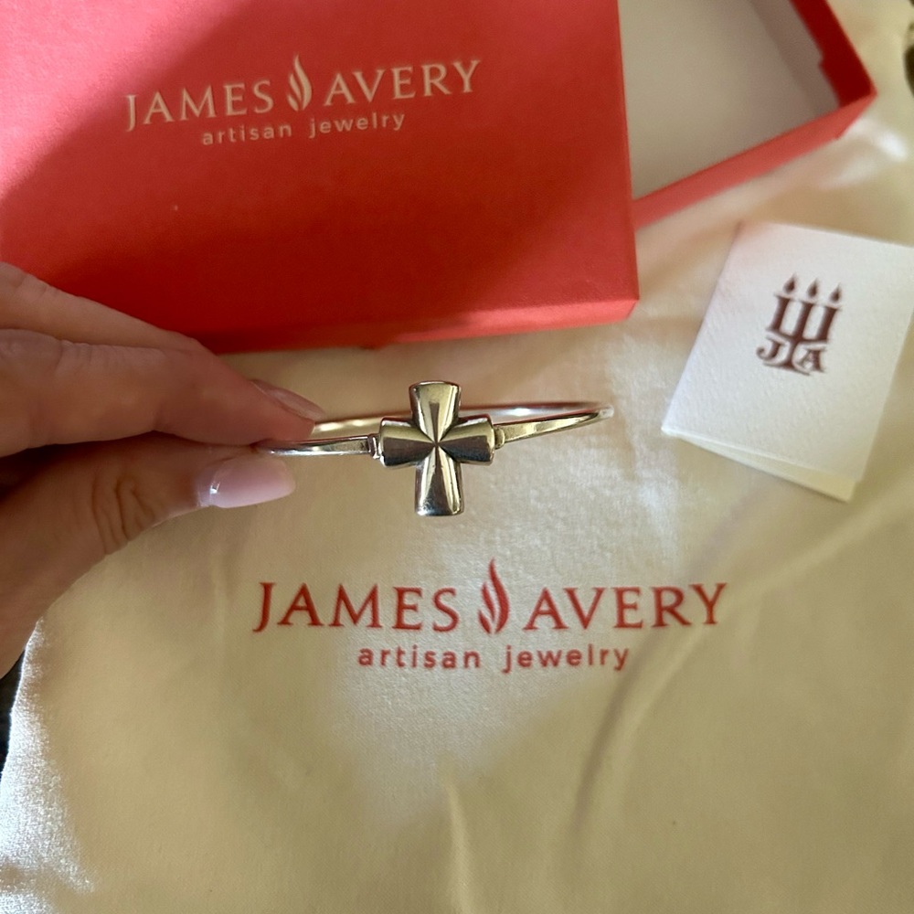 James Avery Retired Silver Cross Bracelet